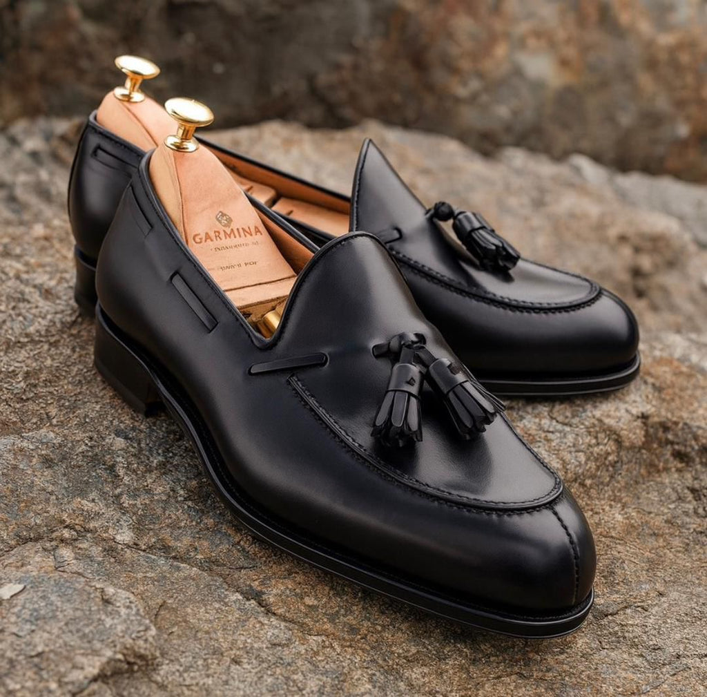 Mocassin a gland en cuir véritable, Qualité supérieure
