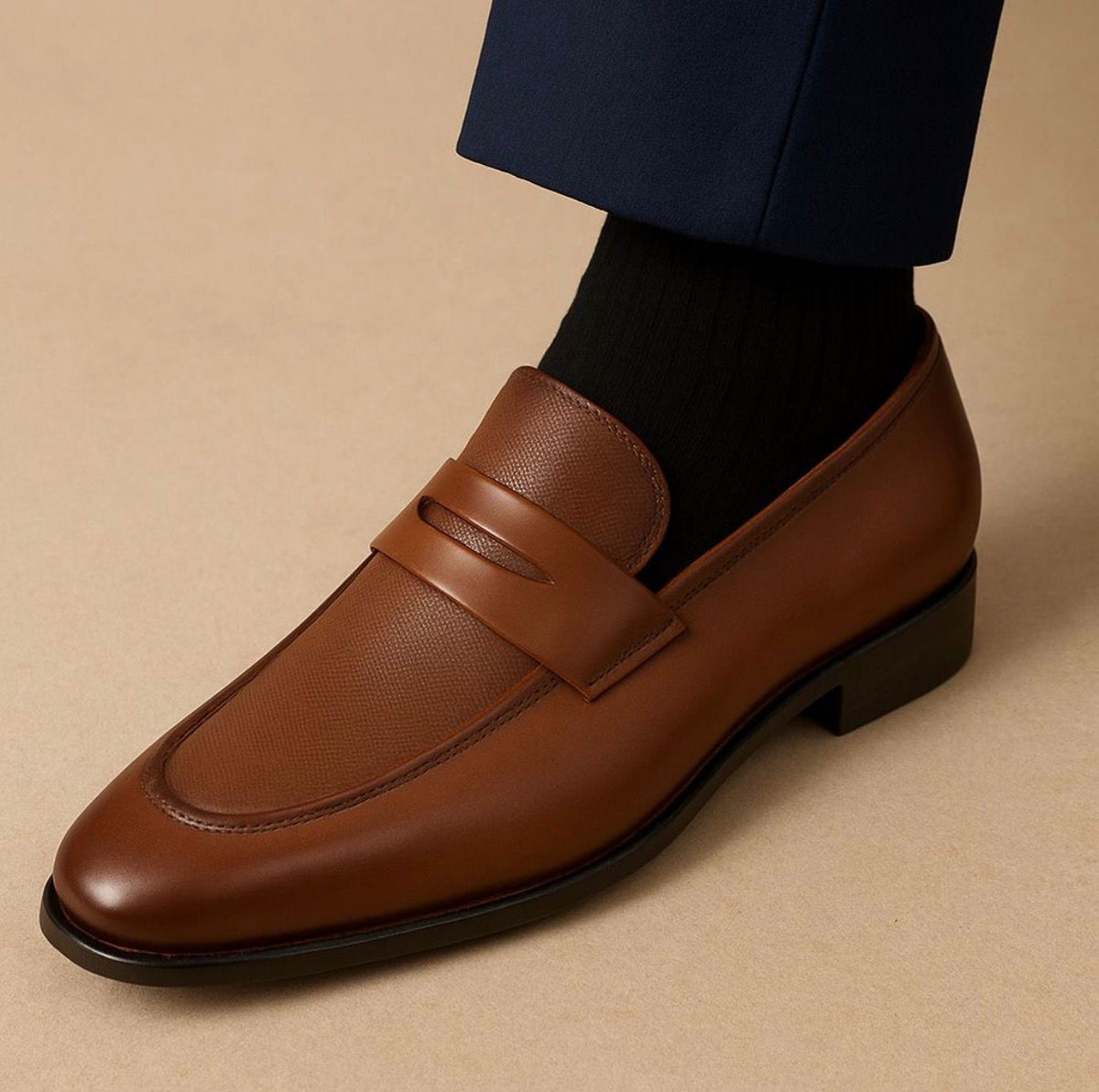 Mocassin Penny Loafer Homme – Noir  L’élégance qui se remarque dès le premier regard.
